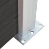 vidaXL Girðingaeining WPC 175x146 cm Svört