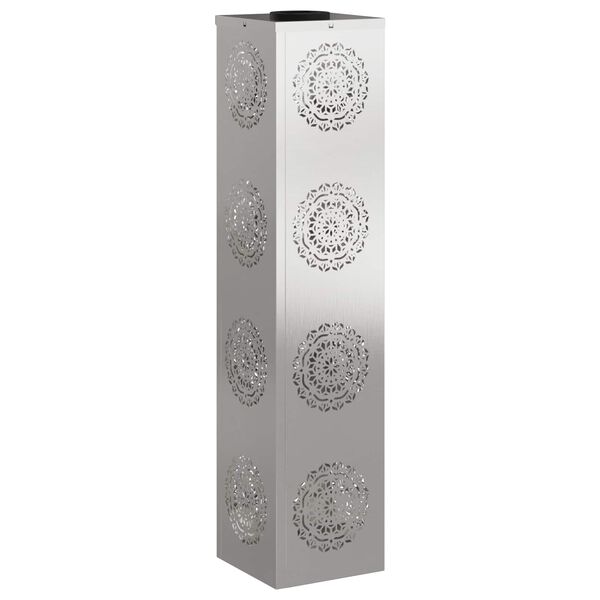 vidaXL S&oacute;lar LED st&iacute;gslj&oacute;s 2 pcs Silfur Ry&eth;fr&iacute;tt St&aacute;l