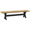 vidaXL bor&eth;stofubekkur NOAIN X-laga f&aelig;tur 180x40x45 cm