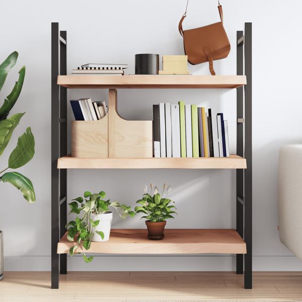 vidaXL Vegghilla 100x60x(2-6) cm &Oacute;me&eth;h&ouml;ndla&eth;ur Gegnheill Eikarvi&eth;ur