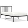 vidaXL R&uacute;mgrind &uacute;r M&aacute;lmi &aacute;n D&yacute;nu me&eth; H&ouml;f&eth;agafli Sv&ouml;rt 90x190 cm