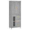 vidaXL H&aacute;r Sk&aacute;pur Gr&aacute;r Sonoma 69,5x34x180 cm Samsettur Vi&eth;ur