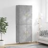 vidaXL H&aacute;r Sk&aacute;pur Steypugr&aacute;r 69,5x34x180 cm Samsettur Vi&eth;ur