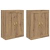 vidaXL Vegghengdur sk&aacute;pur 2 pcs Artisan Eik 69,5 x 34 x 90 cm