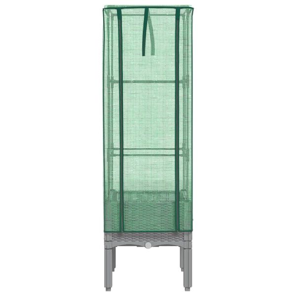 vidaXL Upph&aelig;kka&eth; Be&eth; me&eth; Gr&oacute;&eth;urh&uacute;sahl&iacute;f Spanskreyrs&uacute;tlit 40x40x140 cm