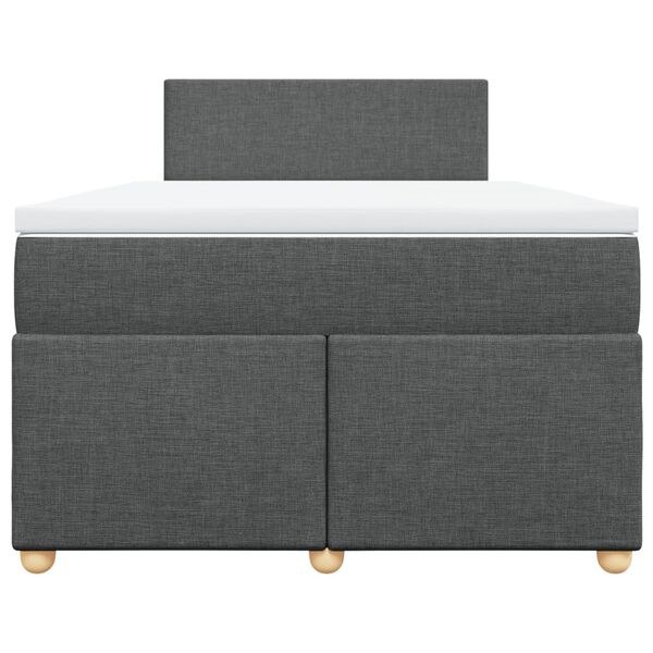 vidaXL H&oacute;lfa&eth; Springr&uacute;m D&ouml;kkgr&aacute;tt 120x190 cm Tauefni