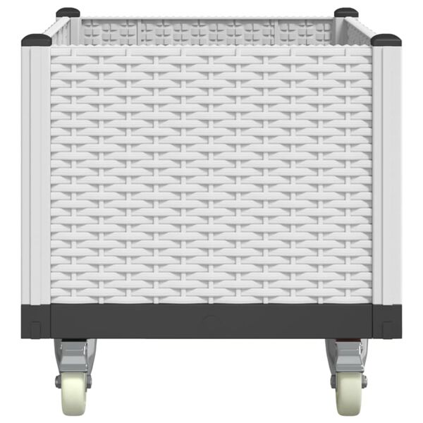 vidaXL Gr&oacute;&eth;urkassi me&eth; Hj&oacute;lum Hv&iacute;tur 80x50x54 cm PP