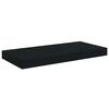 vidaXL Vegghengdar Hillur 2 stk. Svartar 50x23x3,8 cm MDF