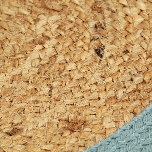 vidaXL Diskamottur 6stk N&aacute;tt&uacute;rulegar/Gr&aelig;nar 38cm Hringlaga J&uacute;ta/B&oacute;mull