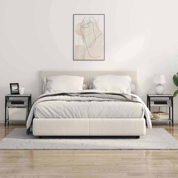 vidaXL Noat&ouml;flu sk&aacute;pur Gr&aacute;r Sonoma 38 x 30 x 48 cm Samsettur vi&eth;ur