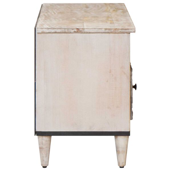 vidaXL Sj&oacute;nvarpssk&aacute;pur Hv&iacute;tt 100 x 33,5 x 46 cm Hart mang&oacute;tr&eacute;