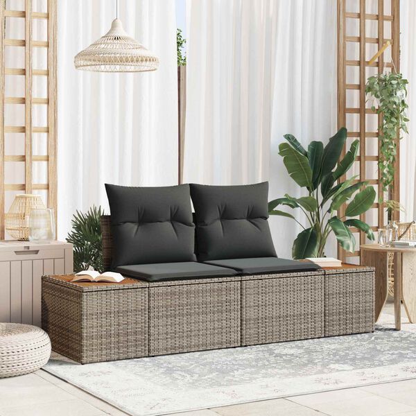 vidaXL Gar&eth;as&oacute;fi Gr&aacute;r 184 x 62 x 85 cm p&oacute;l&yacute;rattan