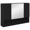 vidaXL Spegilska Vegghengt Svartur 80 x 17 x 55 cm Samsettur vi&eth;ur