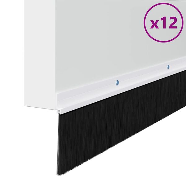 vidaXL Skruv-&aacute; hur&eth;arbjalla&thorn;&eacute;ttingar 12 pcs Hv&iacute;tt 100 cm &Aacute;lblenda