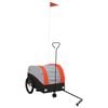 vidaXL Flutningavagn f/ Rei&eth;hj&oacute;l Svartur og Appels&iacute;nugulur 30 kg J&aacute;rn