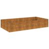 vidaXL Upph&aelig;kka&eth; Gar&eth;ker 195x100x36 cm Corten St&aacute;l