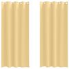 vidaXL Svartgardínur með hringjum 2 pcs Drapplitaður 245 x 140 cm