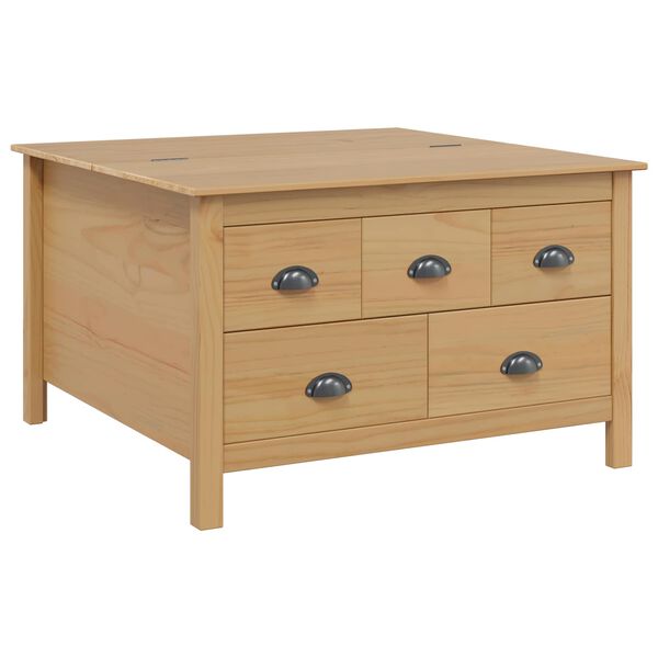 vidaXL S&oacute;fabor&eth; Hunangsbr&uacute;nn 79.5 x 79.5 x 49 cm &THORN;&eacute;tt furutr&eacute;