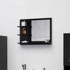 805007 vidaXL Bathroom Mirror Black 60x10,5x45 cm Chipboard