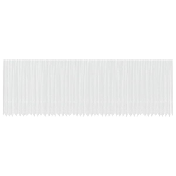 vidaXL Garnogard&iacute;na me&eth; gluggatj&ouml;ldum Hv&iacute;tt 220 x 1200 cm P&oacute;l&yacute;ester