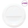 vidaXL Papp&iacute;rs kaffibollalok &Oslash;80 mm 8oz 1000 stk Hv&iacute;tt plast