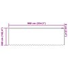 vidaXL Garnogard&iacute;na me&eth; gluggatj&ouml;ldum Hv&iacute;tt 260 x 900 cm P&oacute;l&yacute;ester