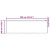 vidaXL Garnogard&iacute;na me&eth; gluggatj&ouml;ldum Hv&iacute;tt 280 x 900 cm P&oacute;l&yacute;ester