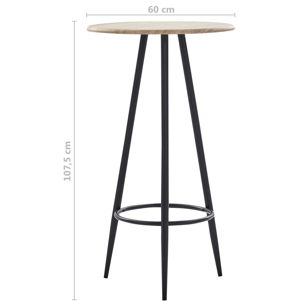 281545 vidaXL Bar Table Oak 60x107,5 cm MDF