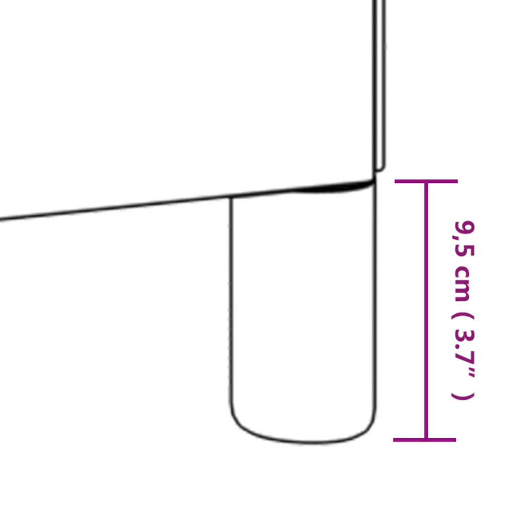 vidaXL Rúmgrind Dökkgrá 90x200 cm Tauáklæði