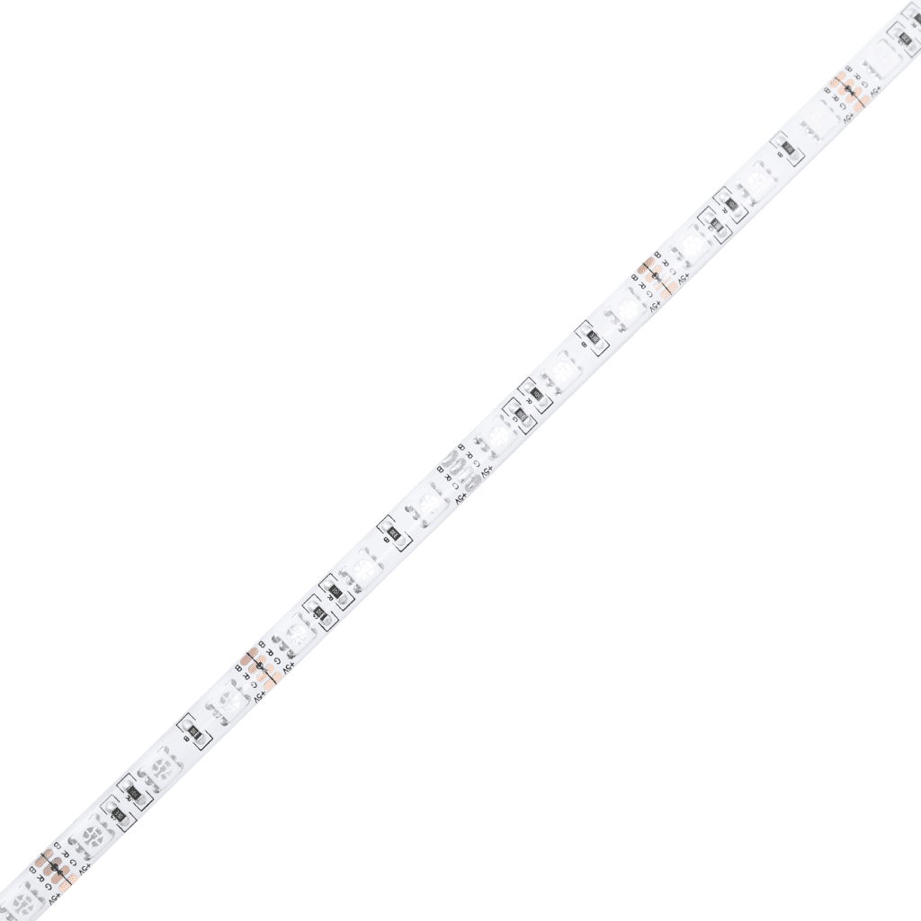 vidaXL Hólfað Springrúm með Dýnu&LED Blátt 100x200 cm Flauel