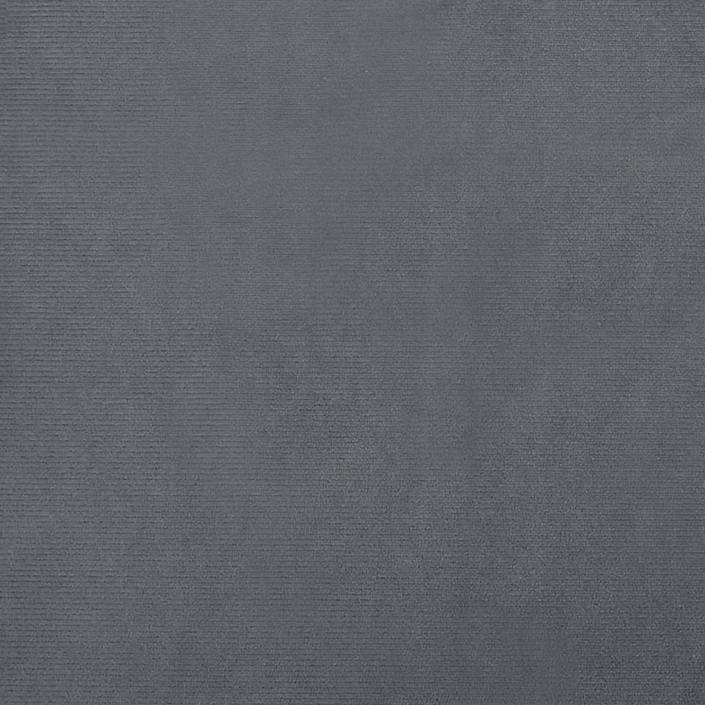 vidaXL Hundarúm með Framlengingu Dökkgrátt 100x50x30 cm Flauel