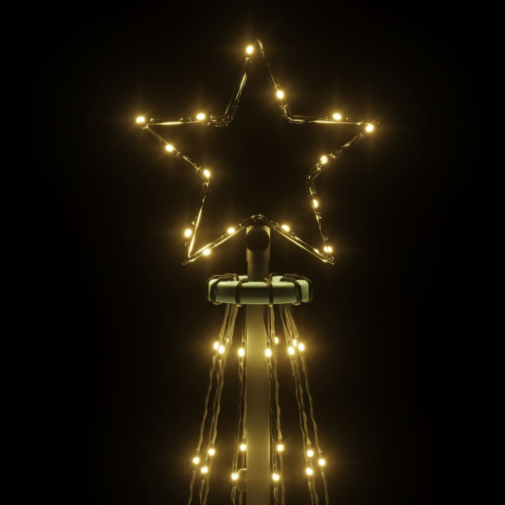 vidaXL Jólatré Keilulaga Hlý Hvít LED-ljós 310 stk. 100x300 cm
