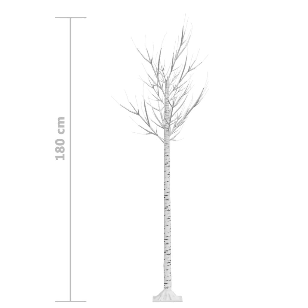 vidaXL Jólatrésskreyting 180 LED Ljós 1,8 m Litríkur Innanhúss Úti