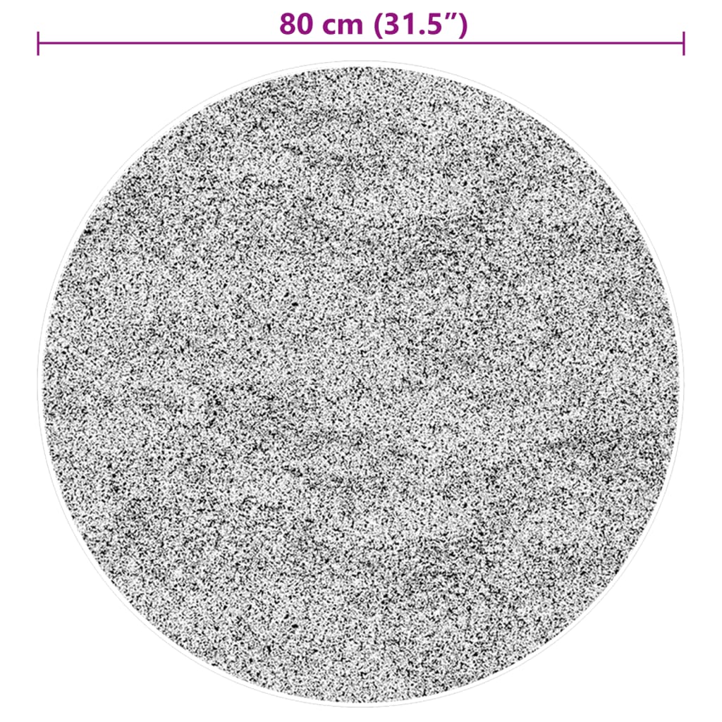 vidaXL Motta „HUARTE" Stutt Flos og Þvoanleg Rauð Ø 80 cm