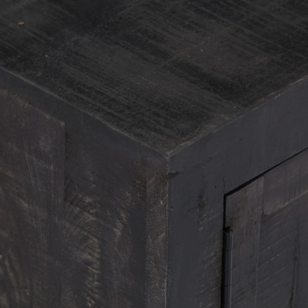 247985 vidaXL TV Cabinet Black 118x30x40 cm Solid Mango Wood