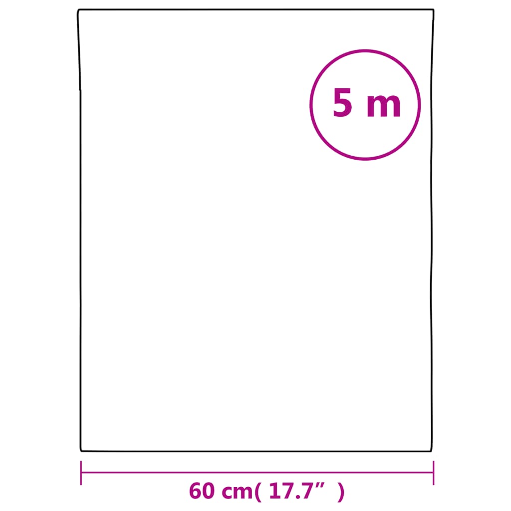 vidaXL Gluggafilma Hrímaðar Rendur 60x500 cm PVC