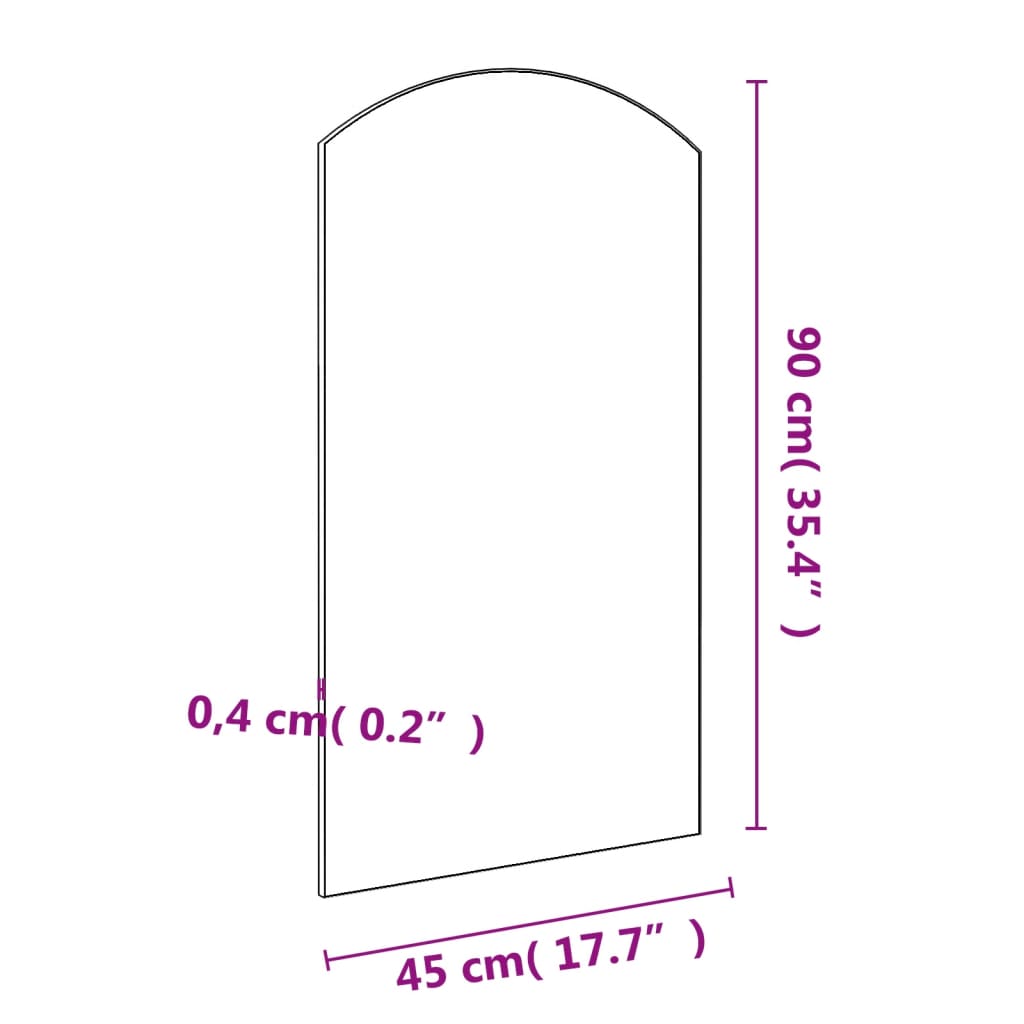 vidaXL Spegill 90x45 cm Gler