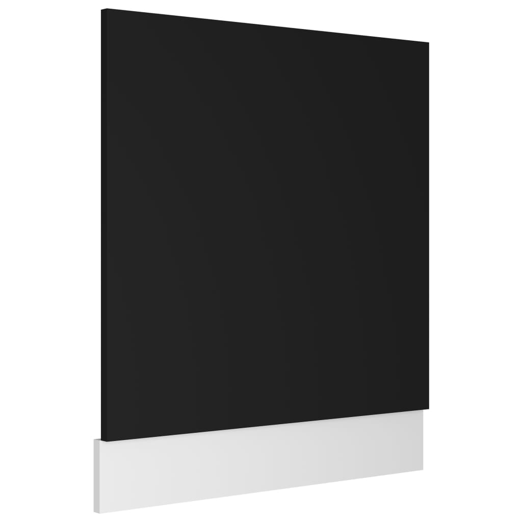 802563 vidaXL Dishwasher Panel Black 59,5x3x67 cm Chipboard