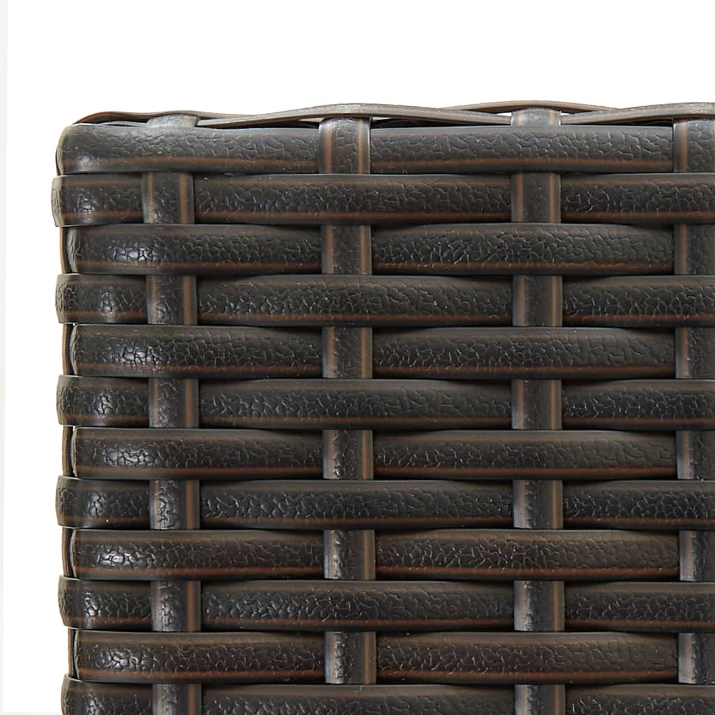 vidaXL 5 stykki garðbarasett Poly Rattan Brown