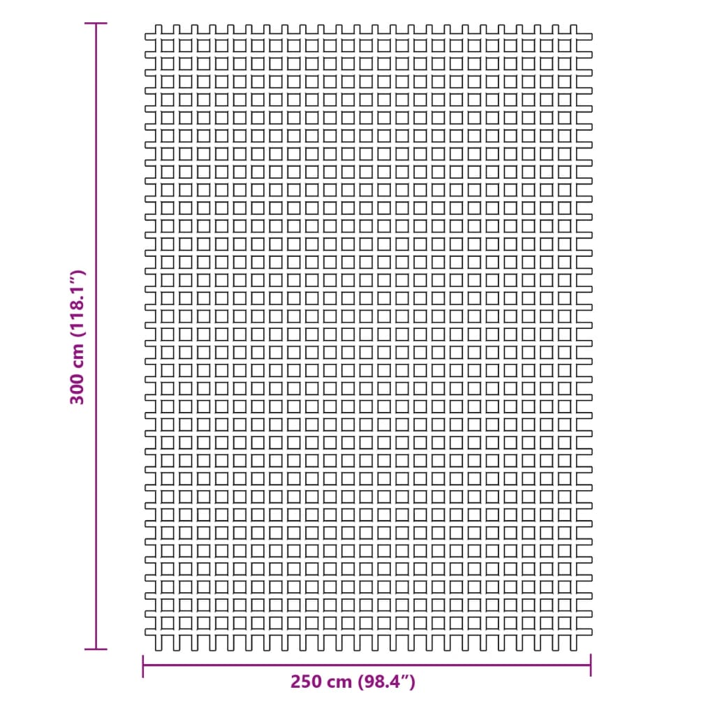 vidaXL Útilegumotta Reykgrá 3x2,5 m