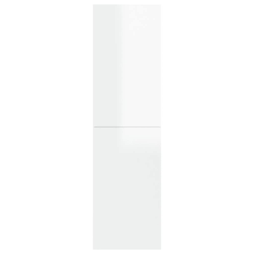 803374 vidaXL TV Cabinet High Gloss White 30,5x30x110 cm Chipboard