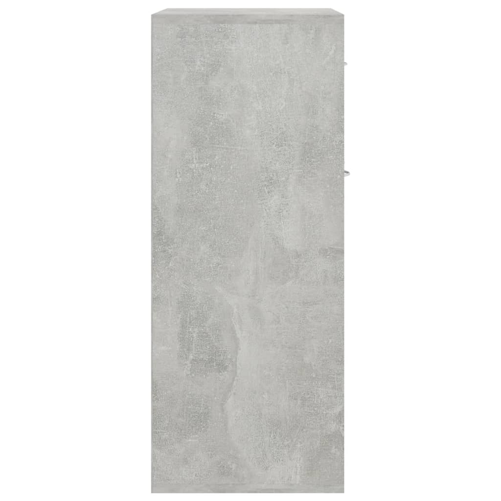 800715 vidaXL Sideboard Concrete Grey 60x30x75 cm Chipboard