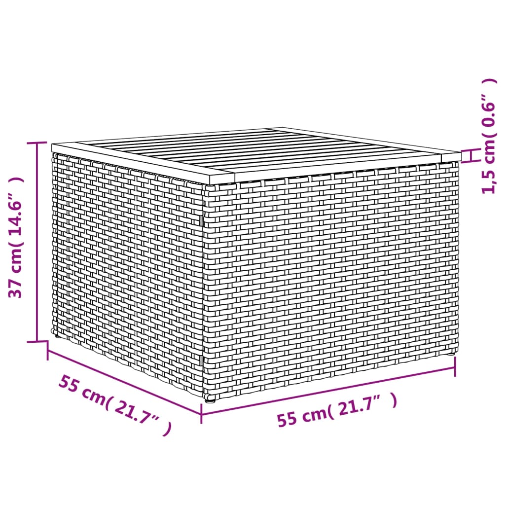 vidaXL 10 Hluta Garðsófasett með Sessum Drappað Pólýrattan