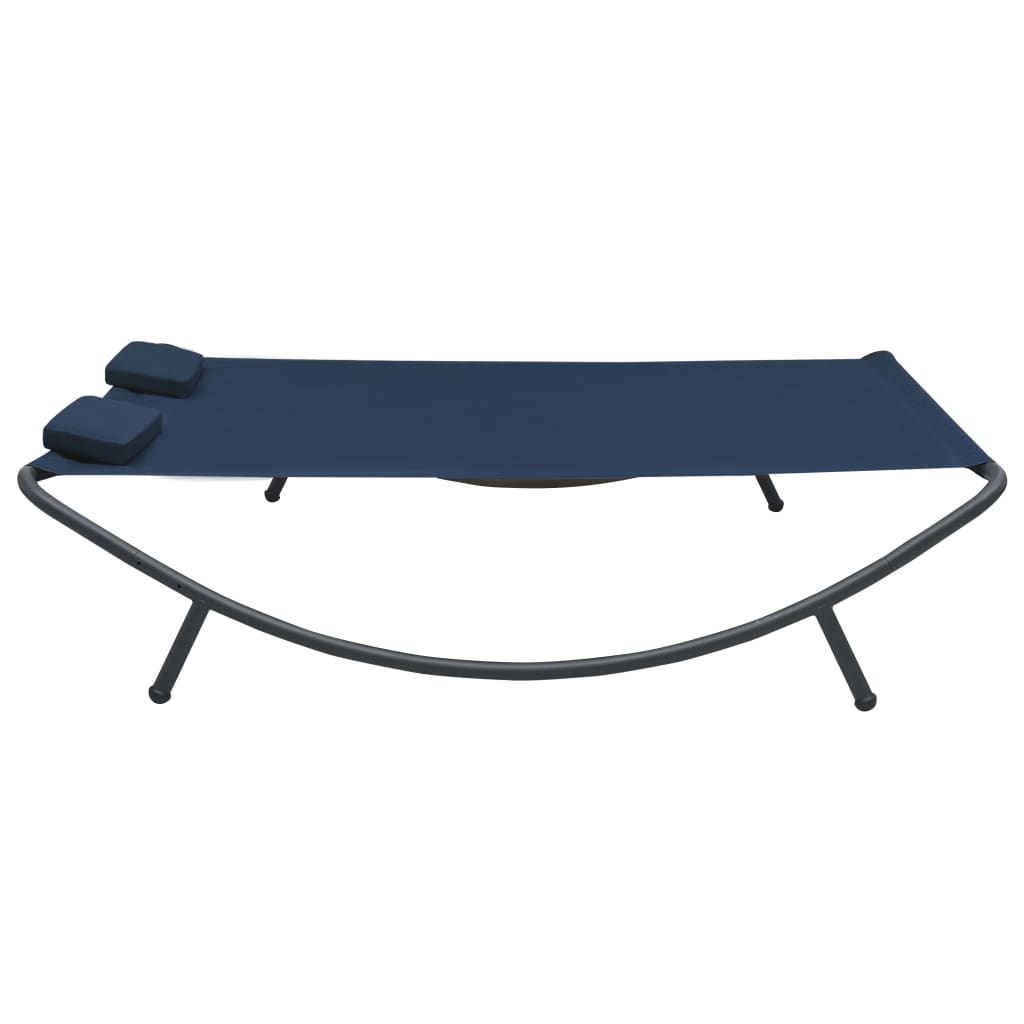 313531 vidaXL Outdoor Lounge Bed Fabric Blue