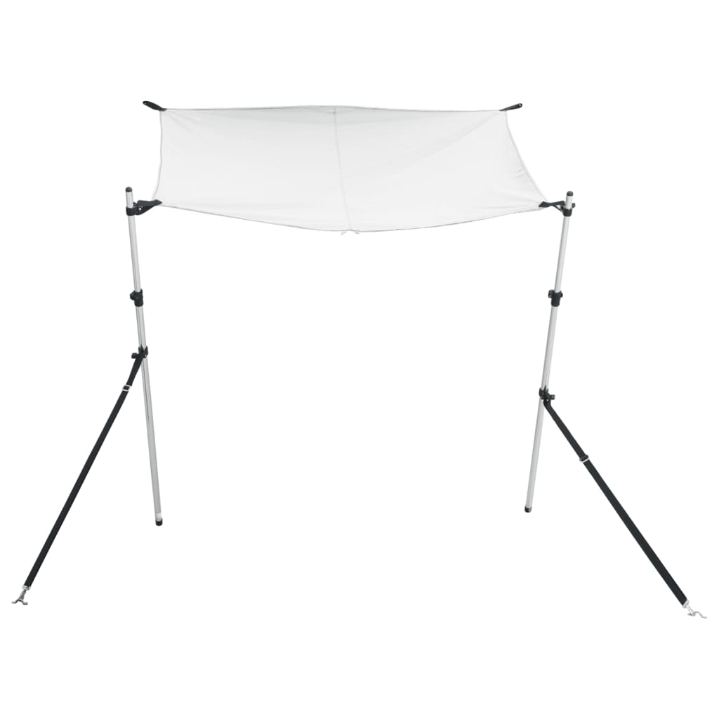 vidaXL T-laga Skyggnisframlenging Hvítur 170x170x(115-183) cm