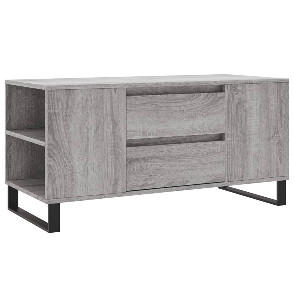 vidaXL Sófaborð Grátt Sonoma 102x44,5x50 Samsettur Viður