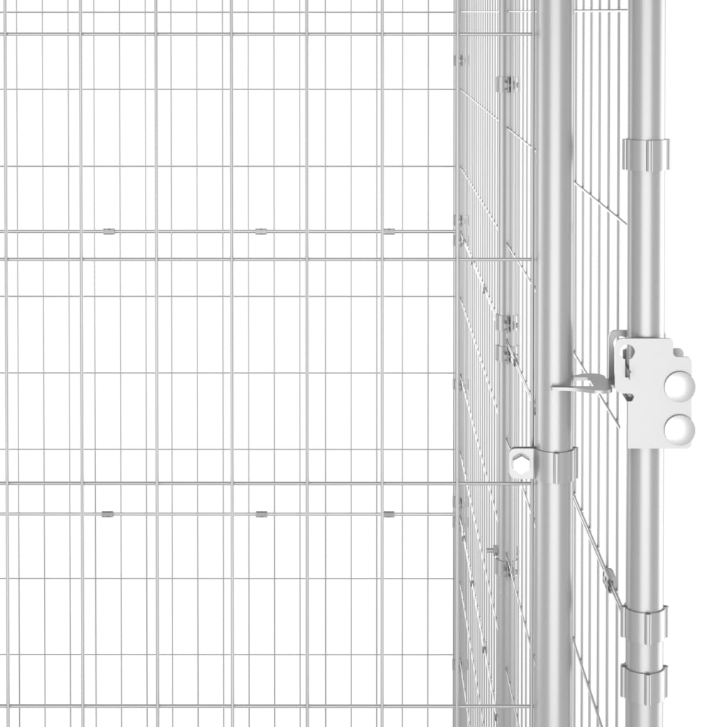 vidaXL Útihundabyrgi með Þaki Sinkhúðað Stál 24,2 m²