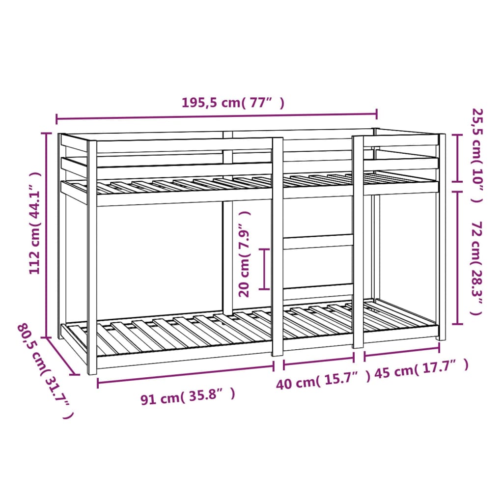 vidaXL Koja 75x190 cm Gegnheil Fura