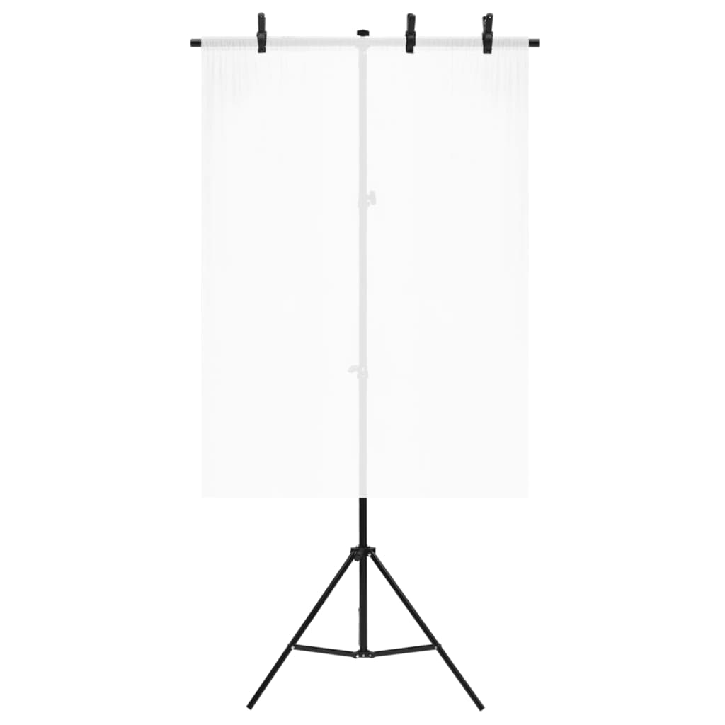 vidaXL T-laga Bakgrunnsstandur Svartur 91x60x(70-200) cm