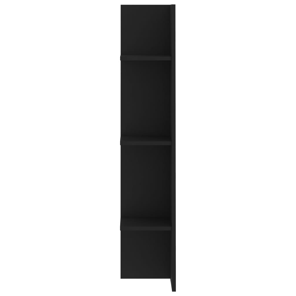 800739 vidaXL TV Cabinet Black 152x22x113 cm Chipboard